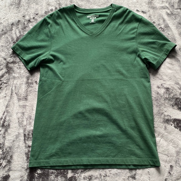 Green V-neck shirt - Picture 2 of 4